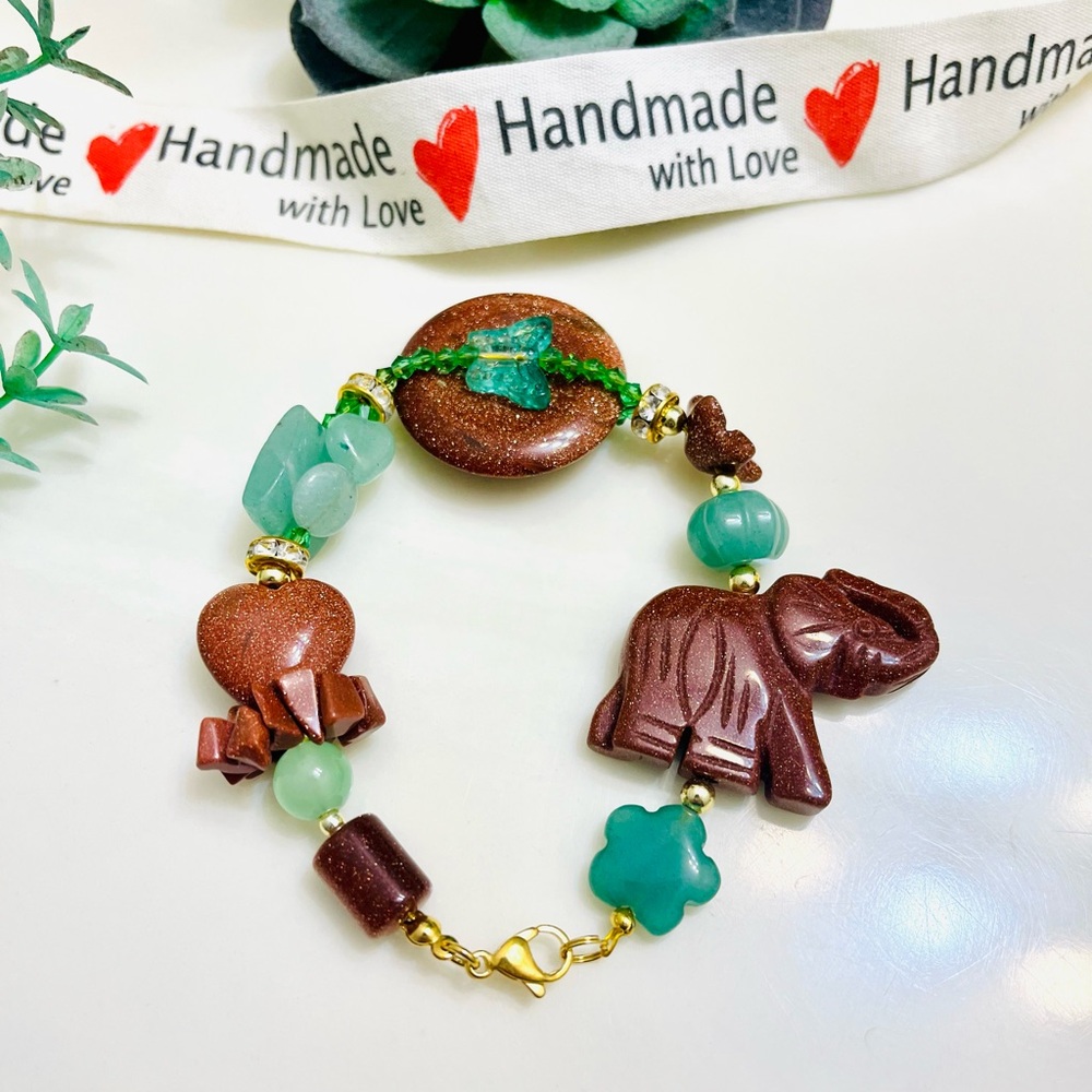 Be Charmed with this Aventurine and Goldstone combo!